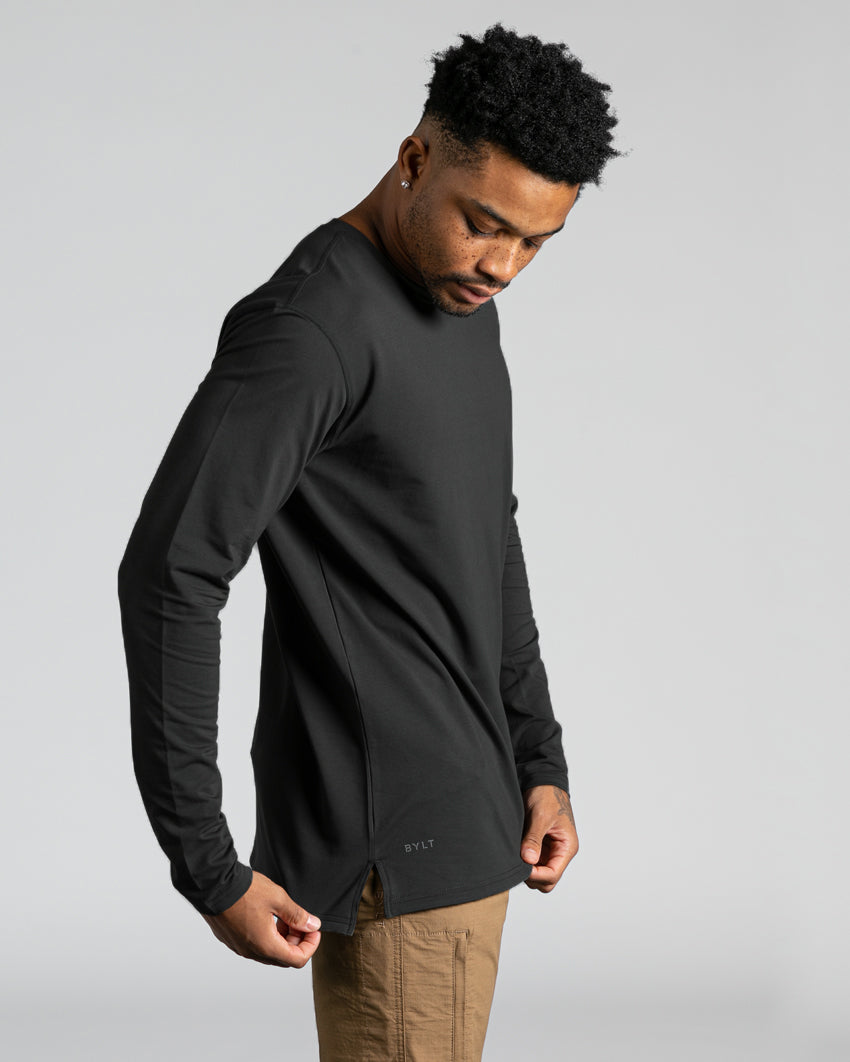 Long Sleeve: BYLT Signature Split Hem