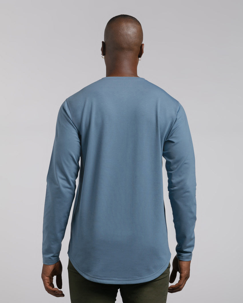 Henley Drop-Cut Long Sleeve: BYLT Signature