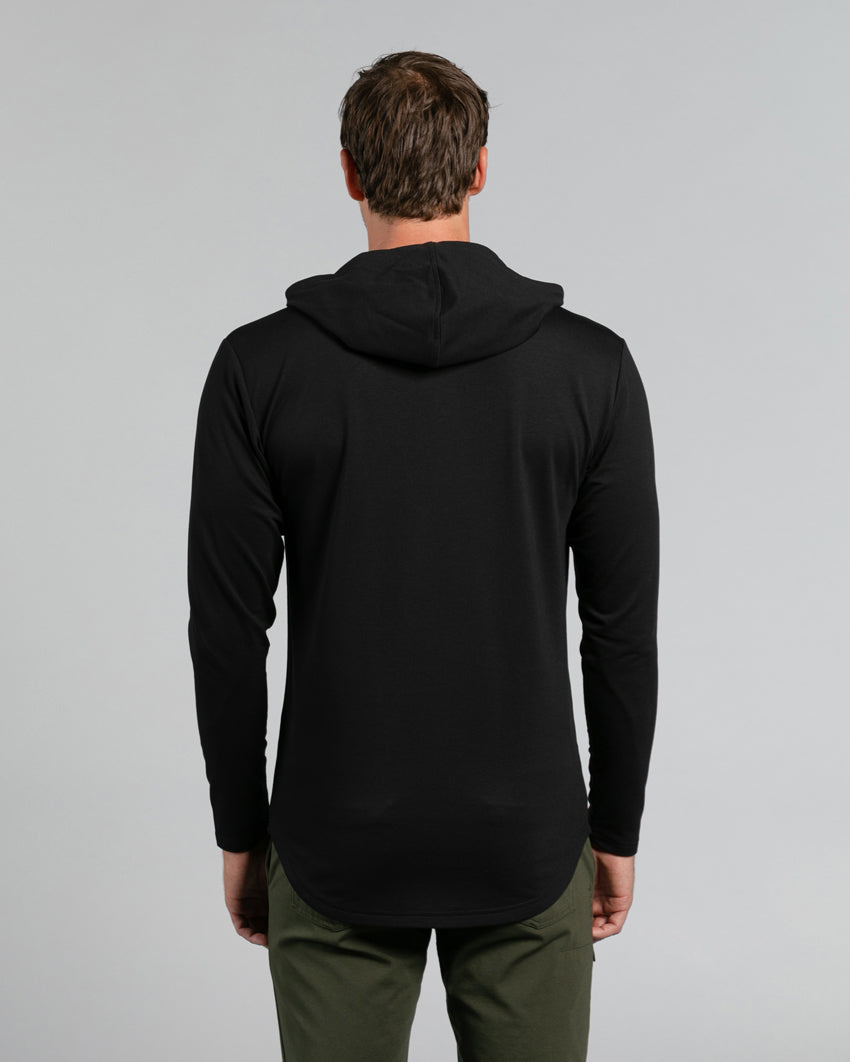 Hooded Drop-Cut Long Sleeve