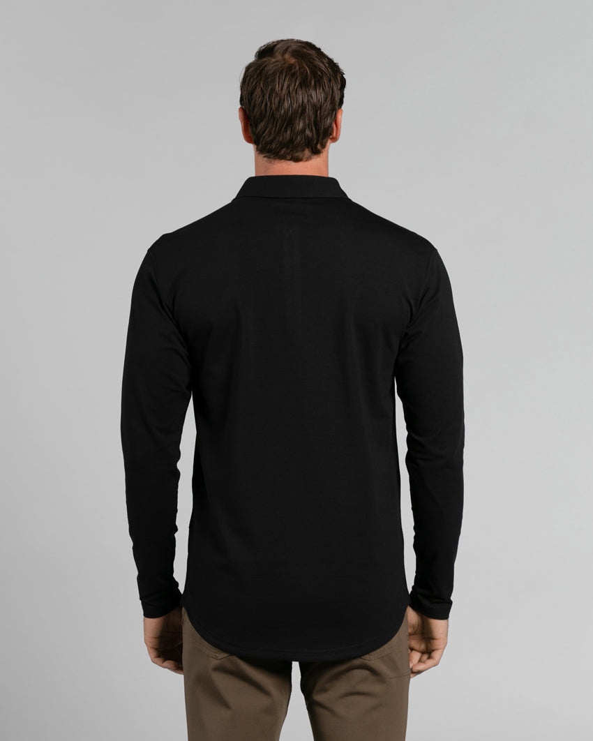 Drop-Cut Long Sleeve: LUX Polo