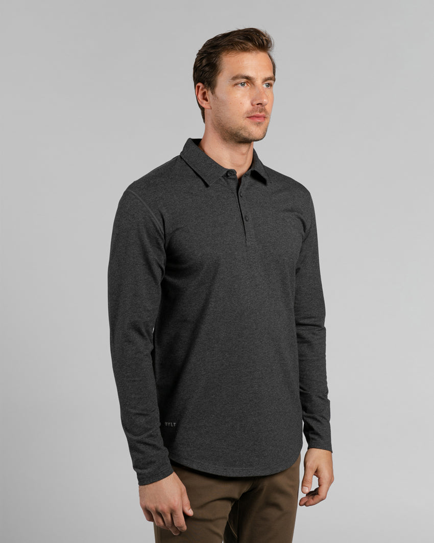 Drop-Cut Long Sleeve: LUX Polo