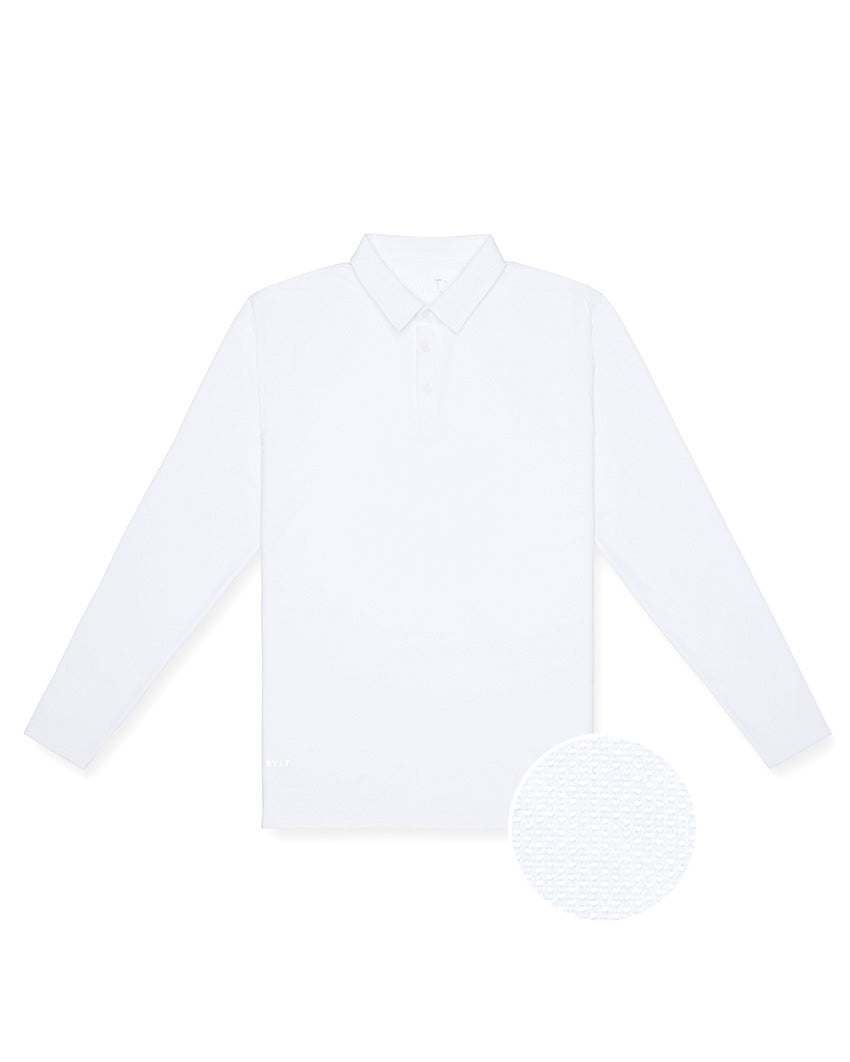 Pulse Long Sleeve Split-Hem Polo