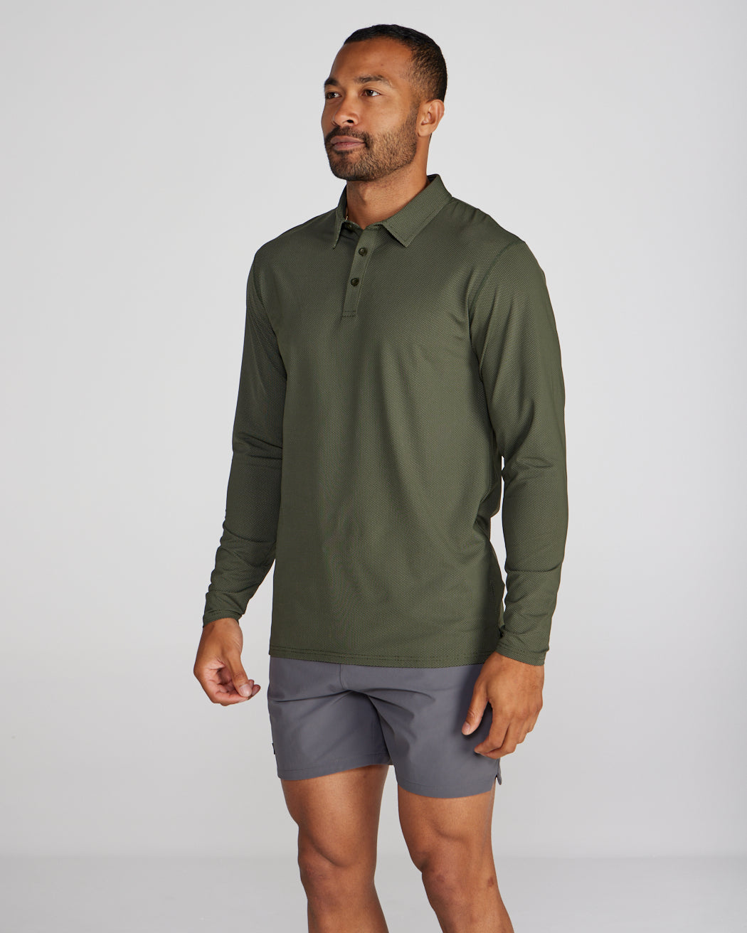 Pulse Long Sleeve Split-Hem Polo