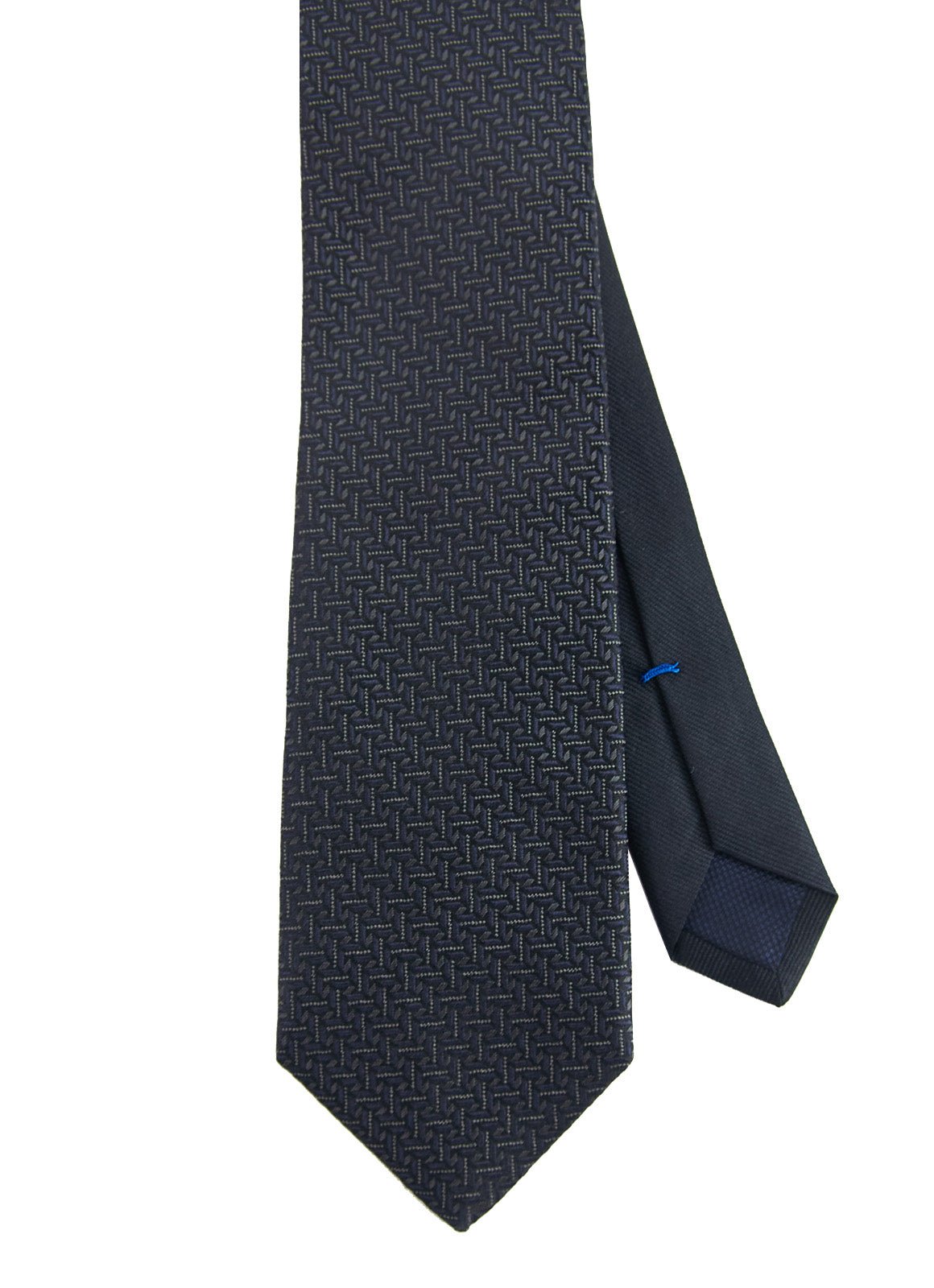 Black Chevron Silk Neck Tie