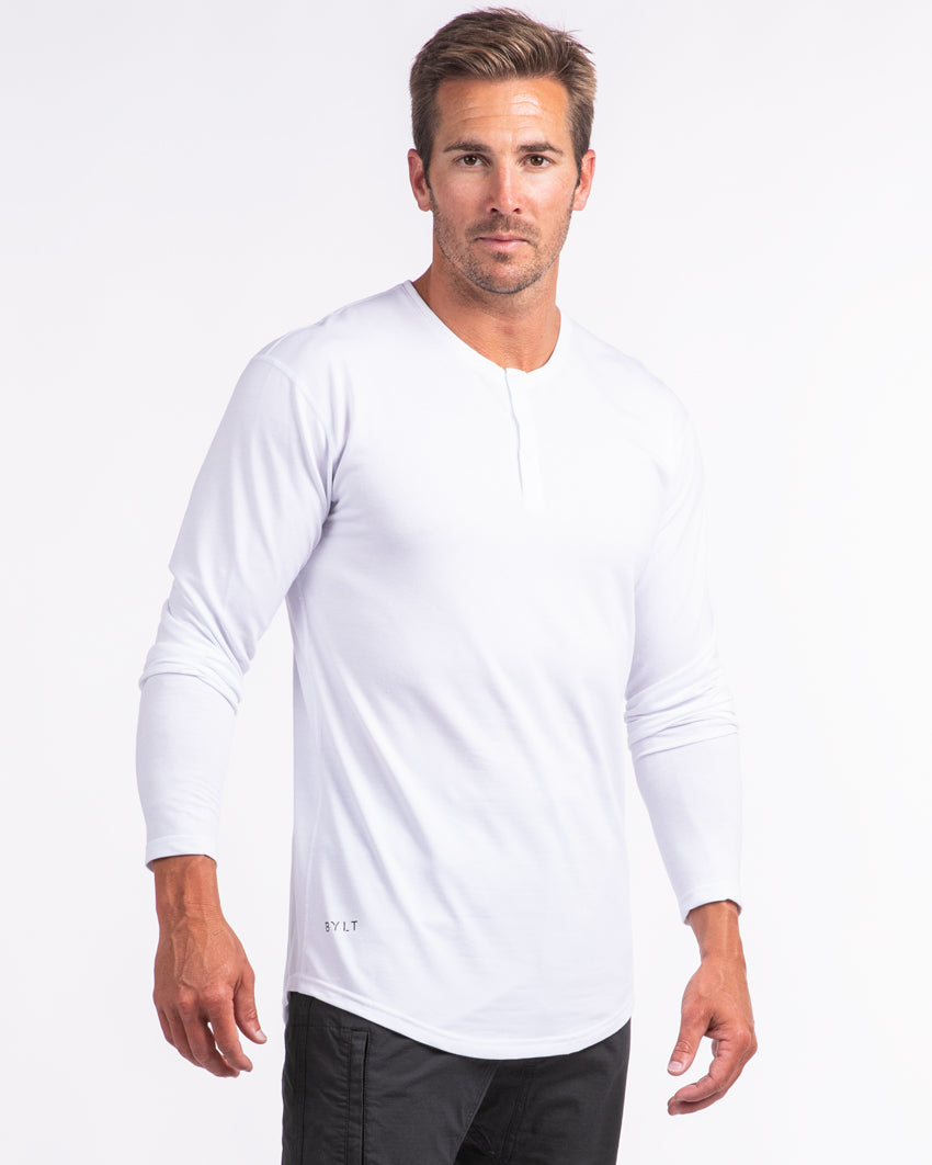Henley Drop-Cut Long Sleeve: BYLT Signature
