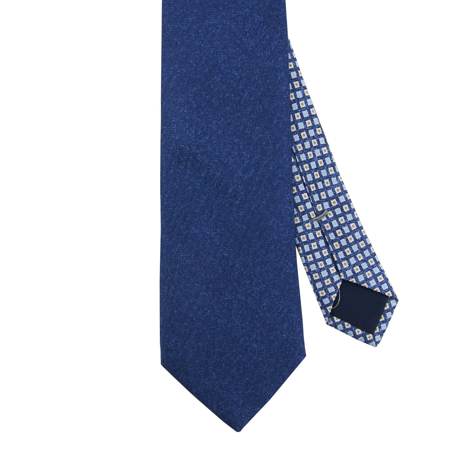 Printed Blue Solid Tie