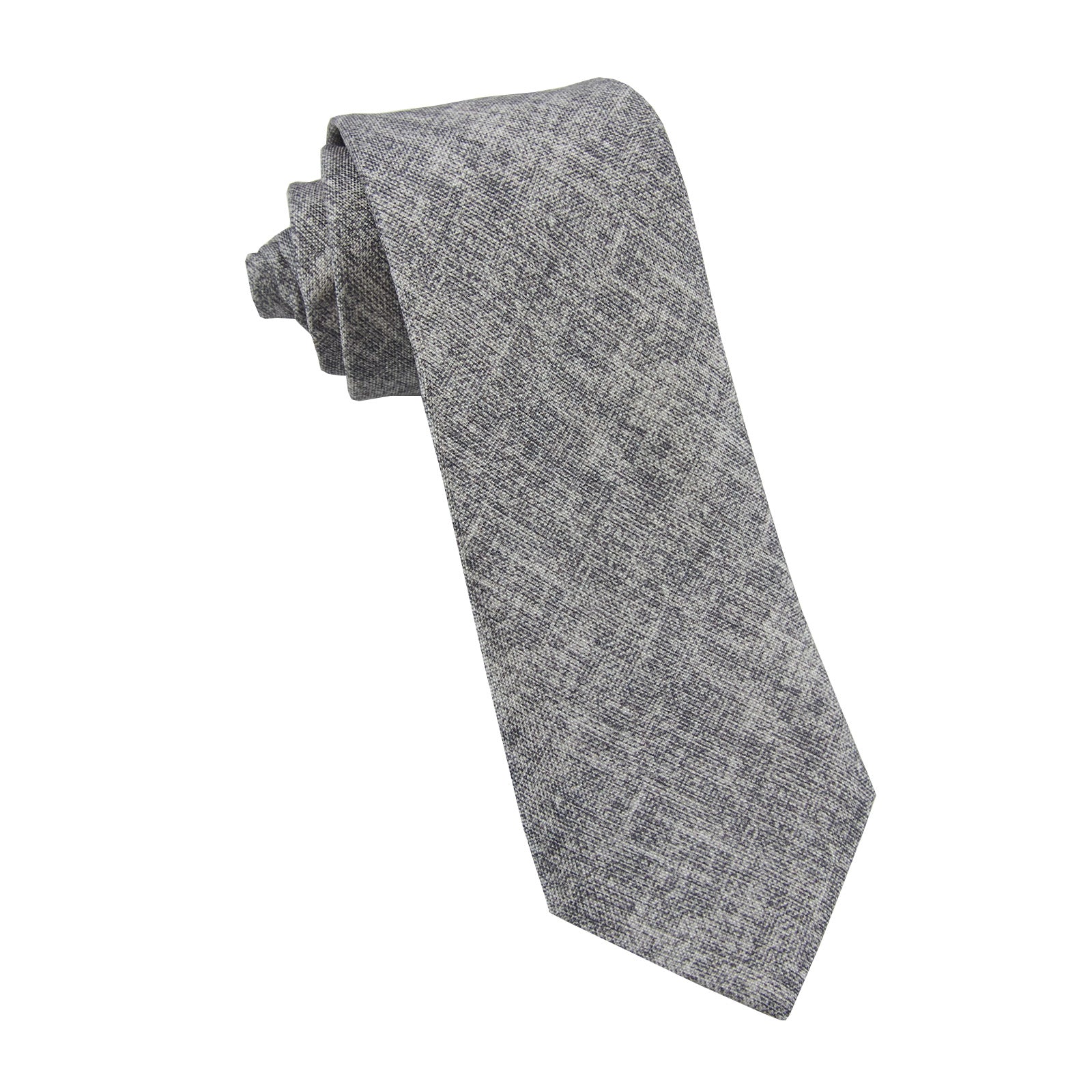 Printed Grey Solid Tie