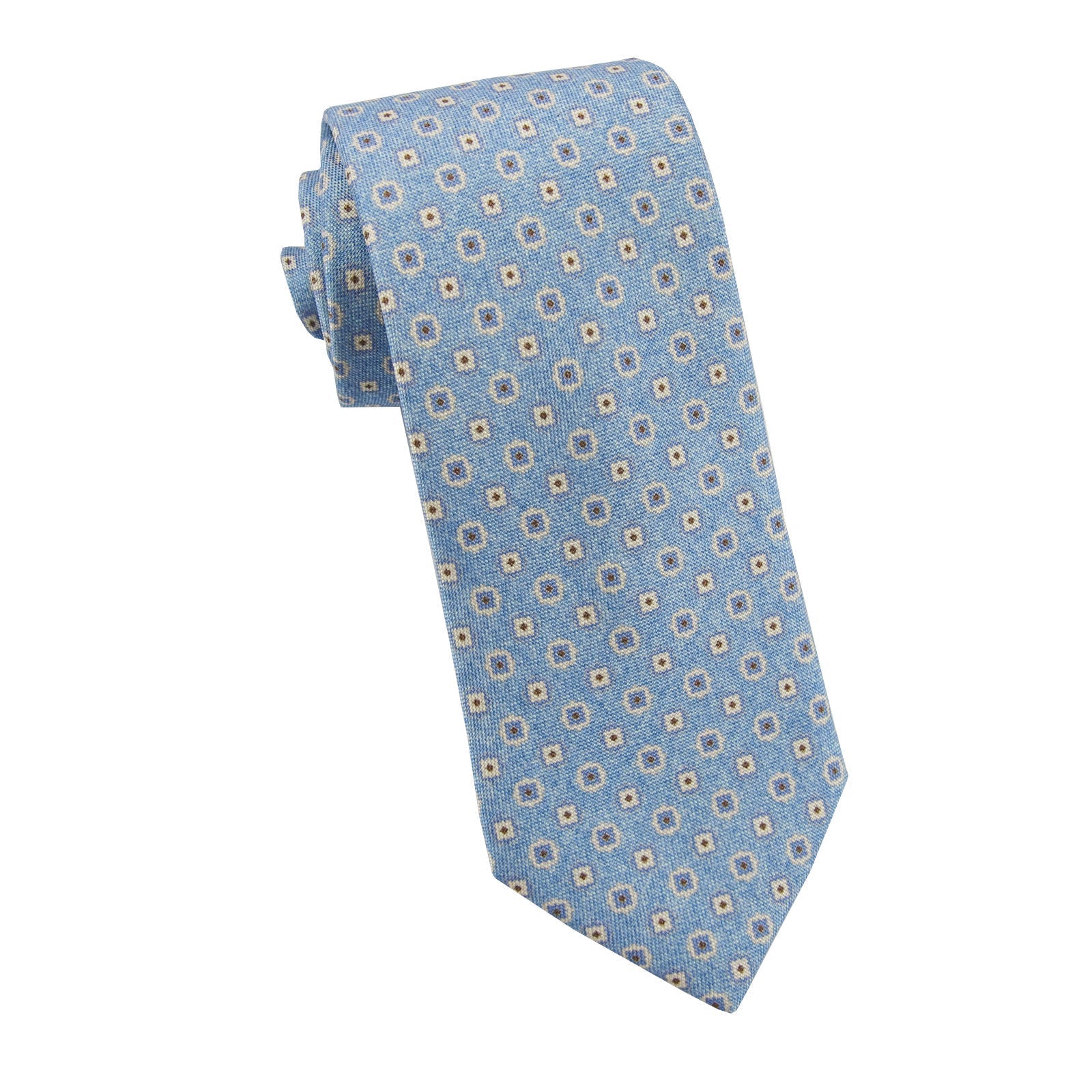 Printed Sky Mini Medallion Tie