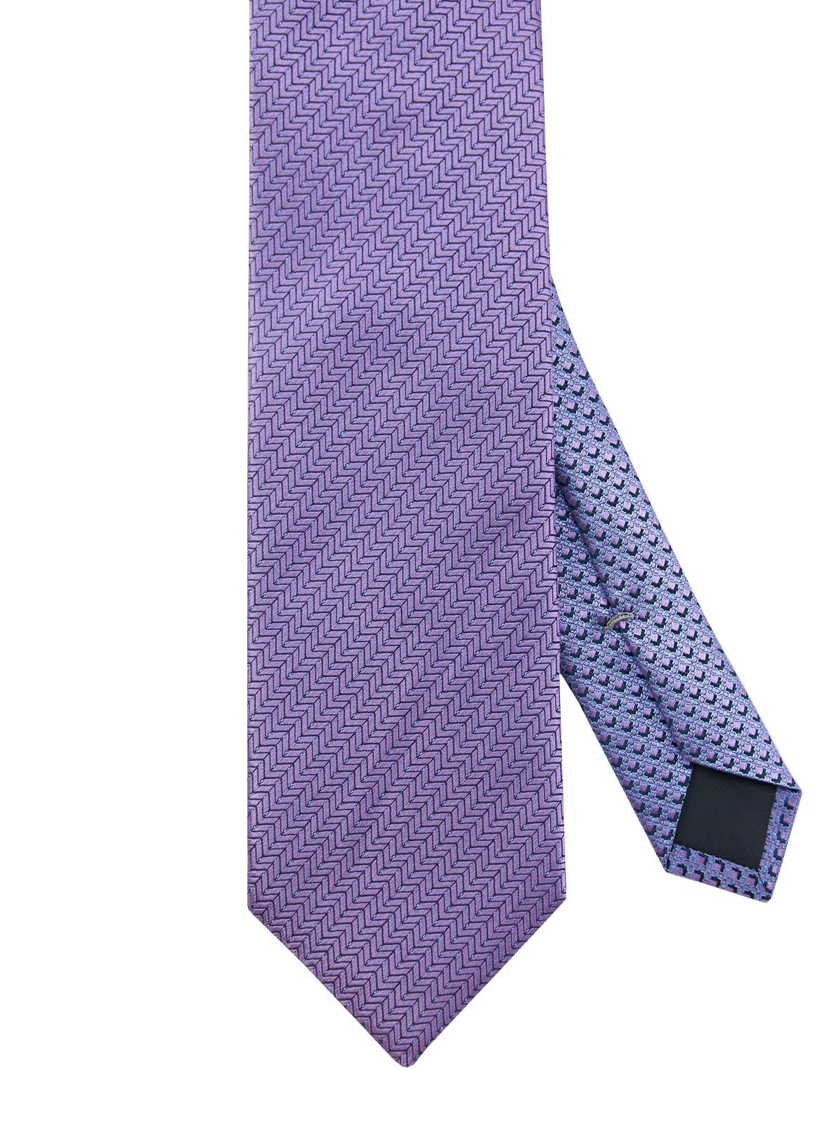 Purple Chevron Silk Neck Tie