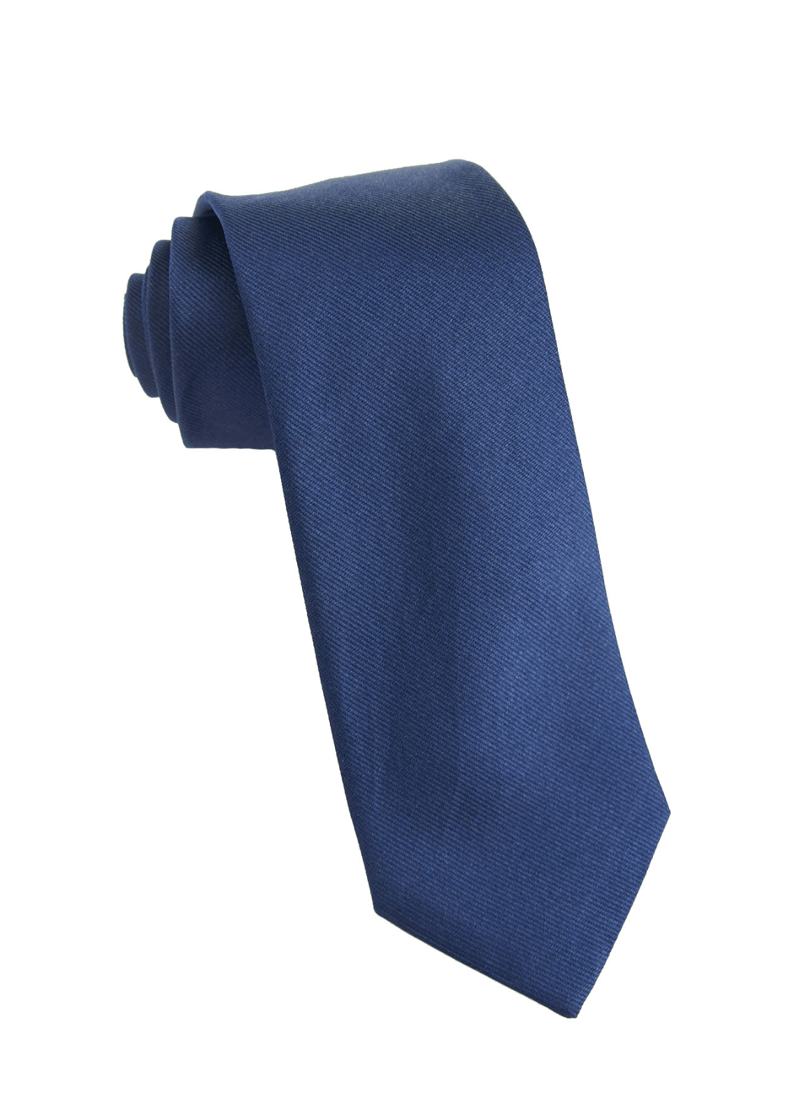 Navy Solid Silk Neck Tie