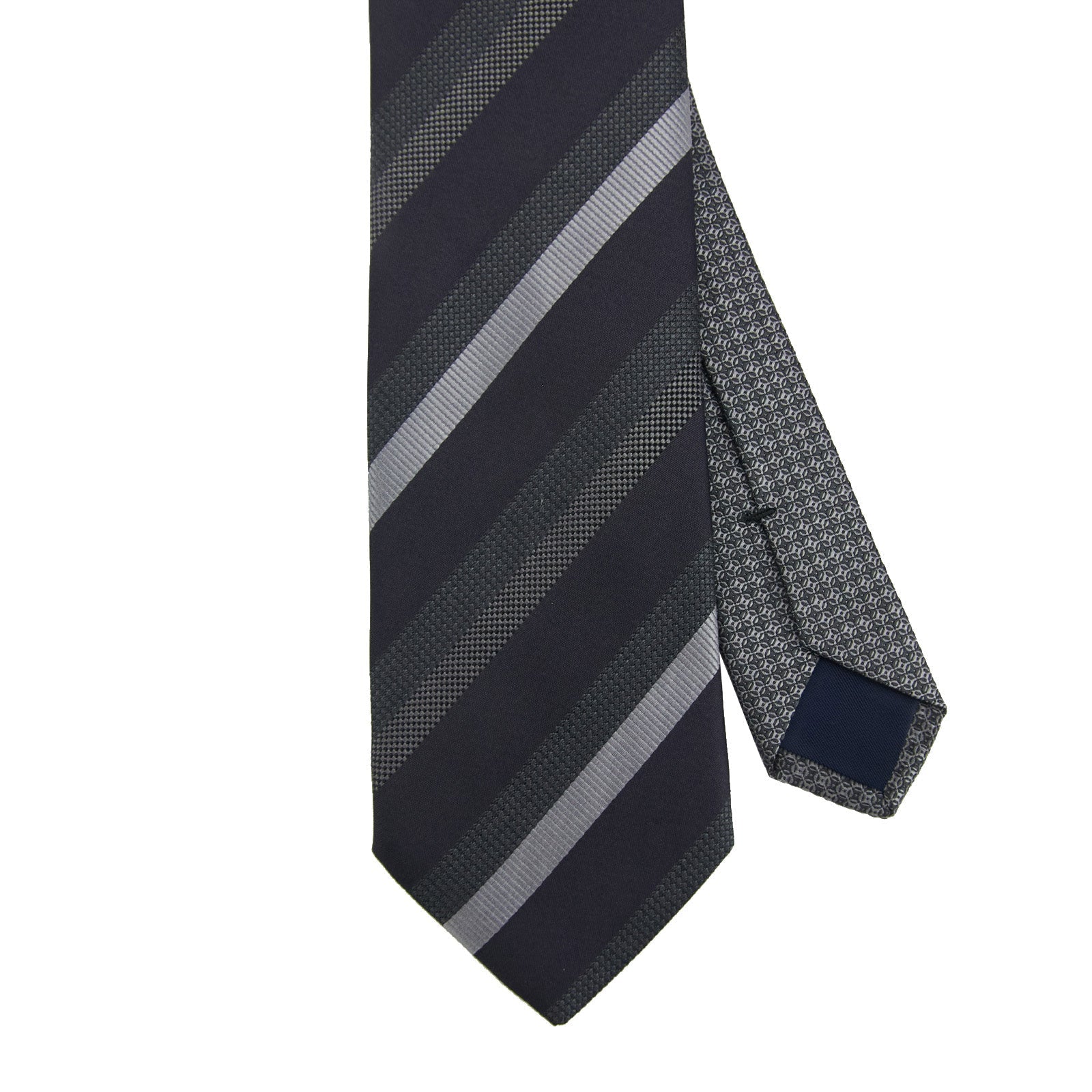 Woven Grey Stripe Tie